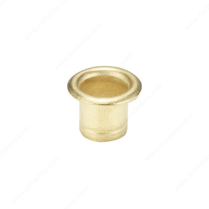7MM METAL SHELF PIN SLEEVE BRASS 7mm Metal shelf pin sleeve in brass for cabinet and shelving pin holes.