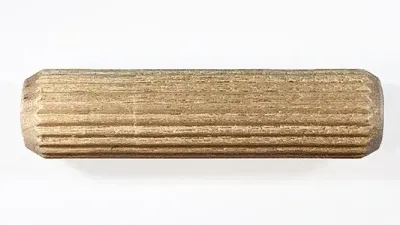 1/2 inch fluted wood dowels, pack of 15.