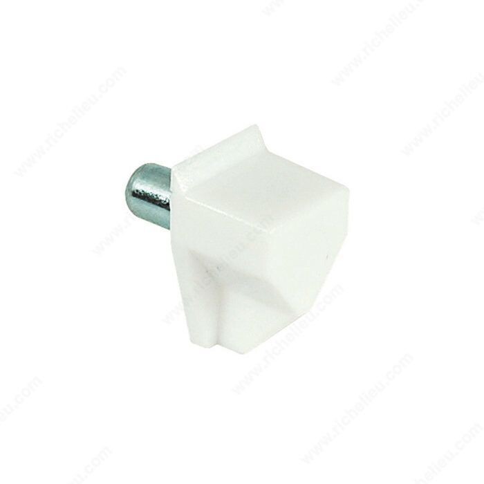 5MM SHELF SUPPORT WHITE METAL PIN 5MM White Metal Shelf Support Pin for cabinet and bookshelf support.