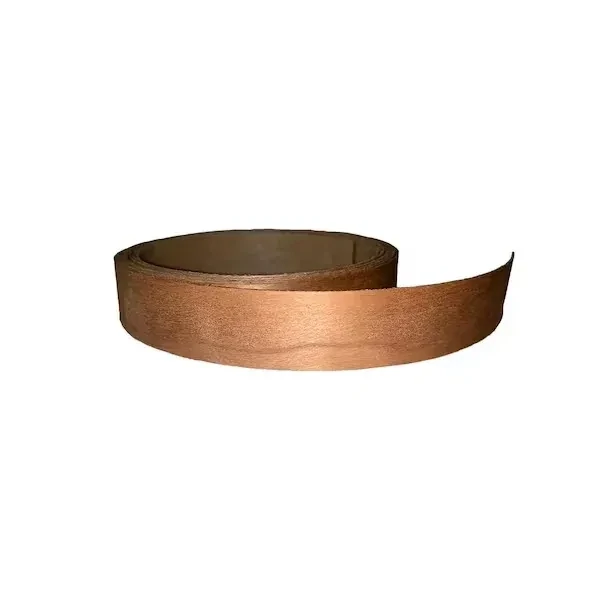 13/16 Inch by 8 Foot Cherry Veneer Edge Banding. Iron-on tape for finishing plywood edges.