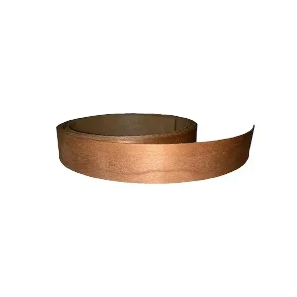 13/16 13/16 Inch by 8 Foot Cherry Veneer Edge Banding. Iron-on tape for finishing plywood edges.