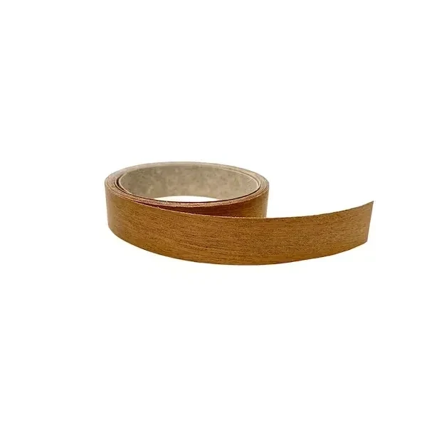13/16 Inch by 8 Foot Mahogany Veneer Edge Banding. Iron-on tape for finishing plywood edges.