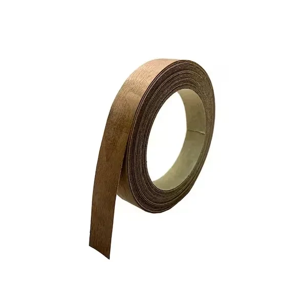 13/16 Inch by 8 Foot Walnut Veneer Edge Banding. Iron-on tape for finishing plywood edges.