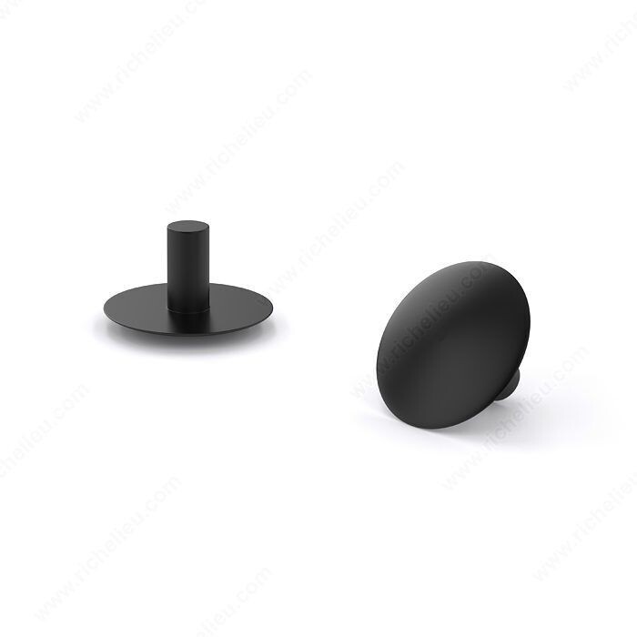 #8 plastic push cap in black, fits over screw heads.