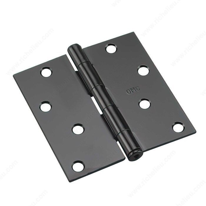 4 inch black butt hinge for interior door installation.