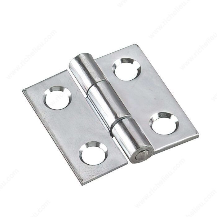 1 Inch narrow butt hinge, zinc finish.