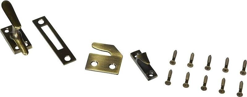 CASEMENT FASTENER ANTIQUE BRASS Casement fastener in an antique brass finish for locking casement windows.