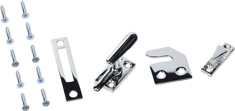 CASEMENT FASTENER CHROME Casement fastener in a chrome finish for locking casement windows.