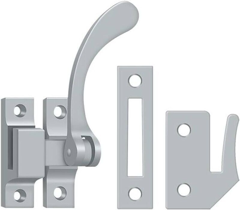 CASEMENT WINDOW FASTENER 4.5 Casement window fastener, 4.5 inch, in a brushed chrome finish.