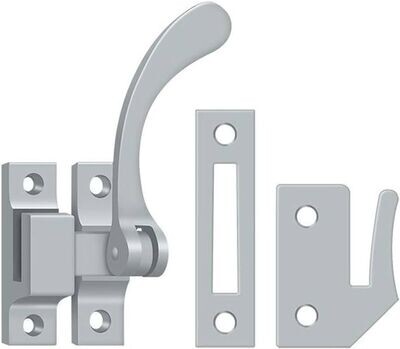 CASEMENT WINDOW FASTENER 4.5 Casement window fastener, 4.5 inch, in a brushed chrome finish.