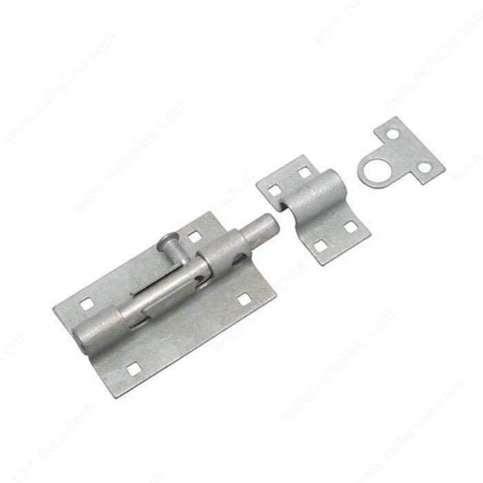 5 5 inch galvanized barrel bolt for gates and shed doors.