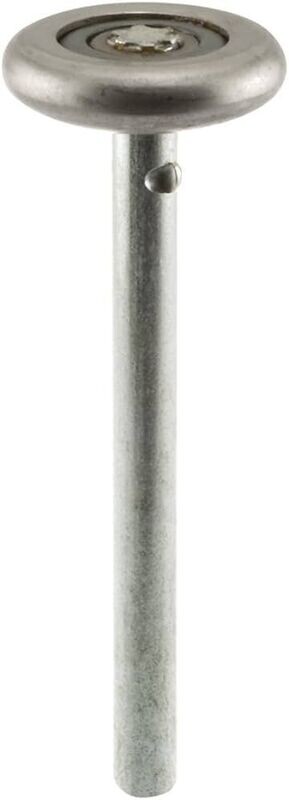 Heavy duty garage door roller for smooth track movement.