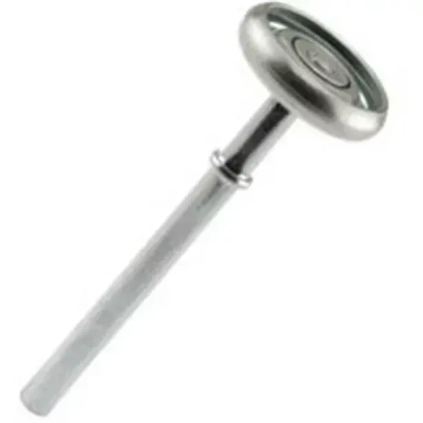 Standard garage door roller for smooth track movement.