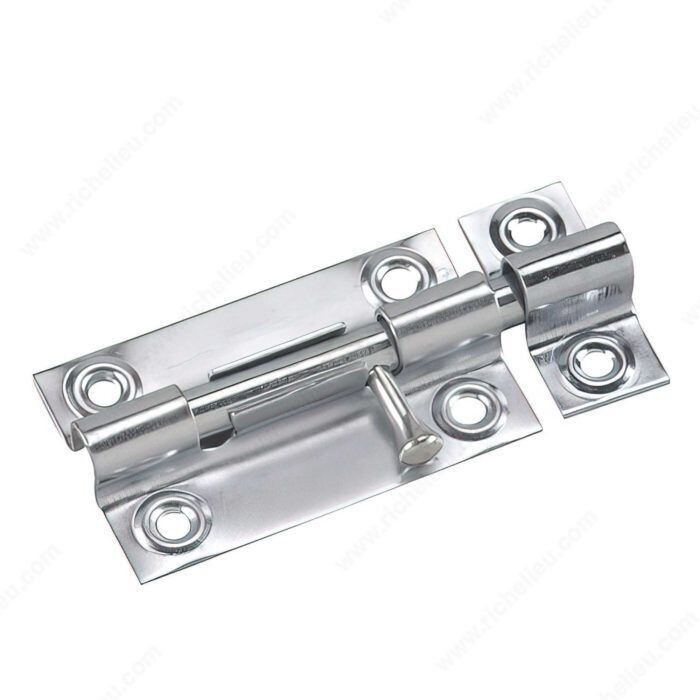 Three inch barrel bolt in a zinc finish for gates and shed doors.