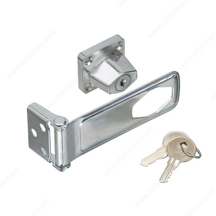 4-1/2 inch heavy duty locking hasp for sheds and gates.