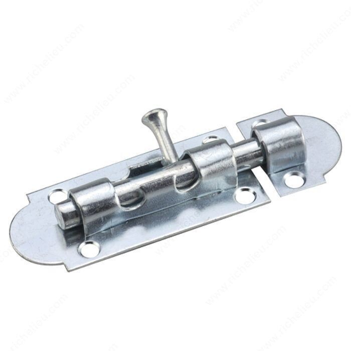 2-1/2 inch light duty barrel bolt for gates and doors.