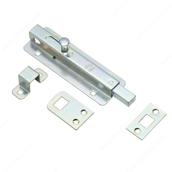 Heavy duty zinc padlock bolt for gates and doors.