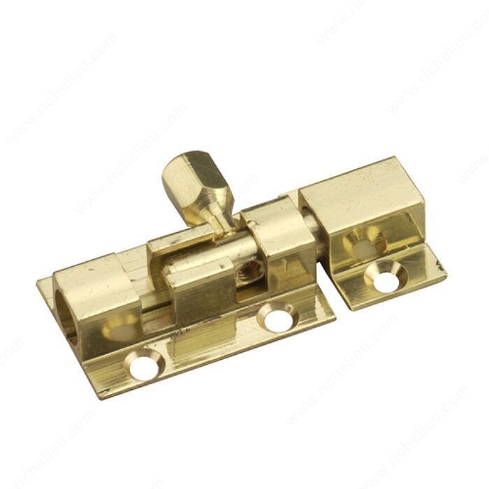 1-1/2 1-1/2 Inch brass barrel bolt door and gate hardware.