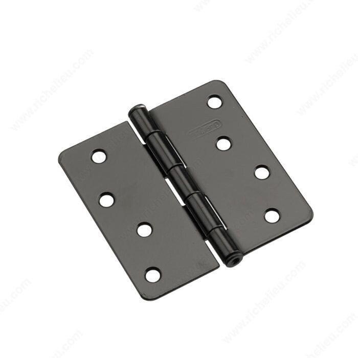 4 inch black butt hinge with 1/4 inch radius corners for interior doors.