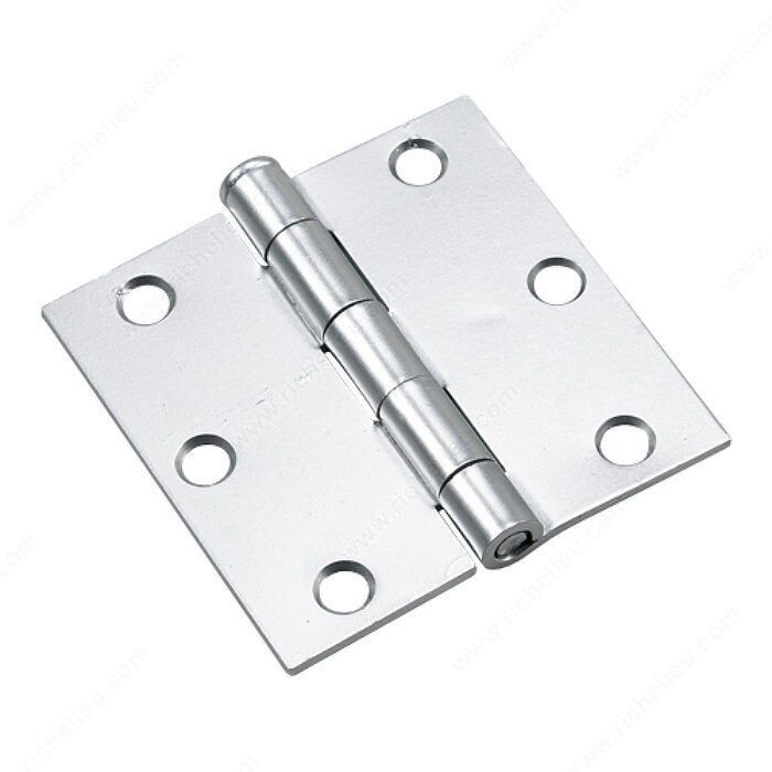 3 3 inch square corner butt hinge in stainless steel finish for exterior doors and gates.