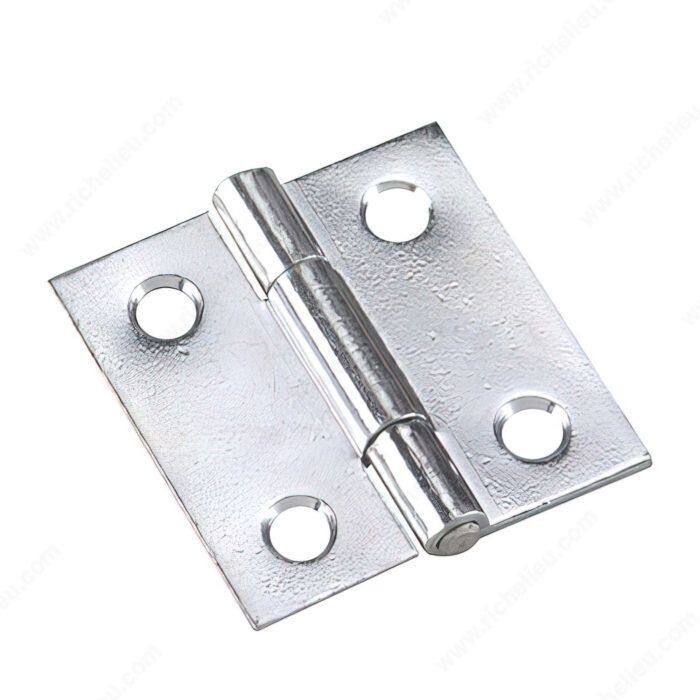 1-1/2 Inch zinc narrow butt hinge for cabinets and doors.