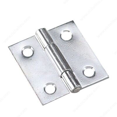 1-1/2 1-1/2 Inch zinc narrow butt hinge for cabinets and doors.