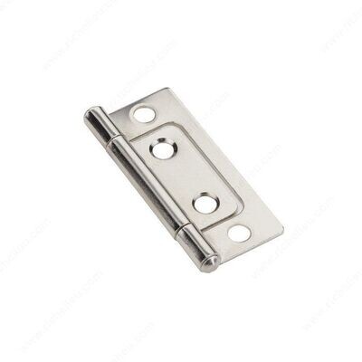 BIFOLD HINGE SATIN NICKEL 51MM Satin nickel bifold door hinge, 51 millimetre size.