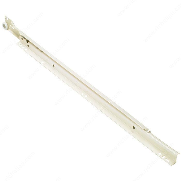 18 inch Euro style white drawer slide for cabinet drawers.