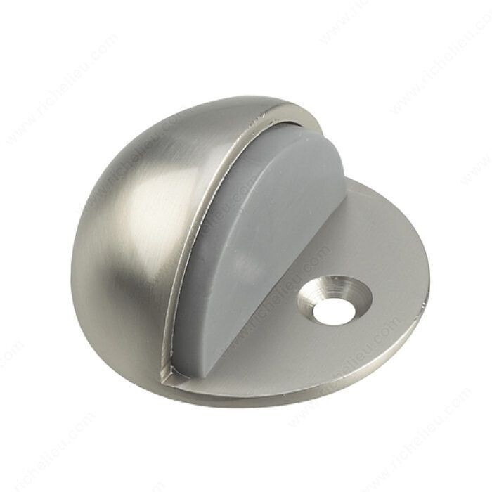 LOW PROFILE DOME DOOR STOP BRUSHED NICKEL Low profile dome door stop in brushed nickel.