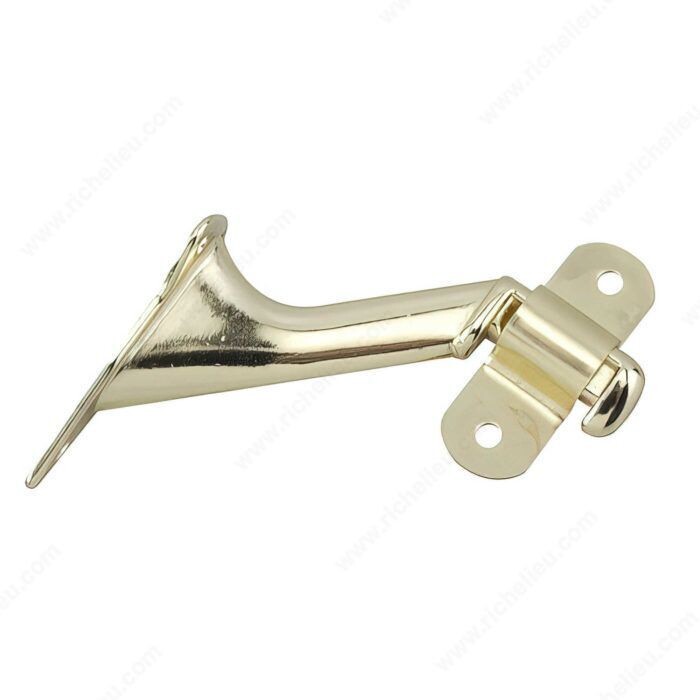 2-1/4 inch handrail bracket in a brass finish for mounting stair and hallway rails.