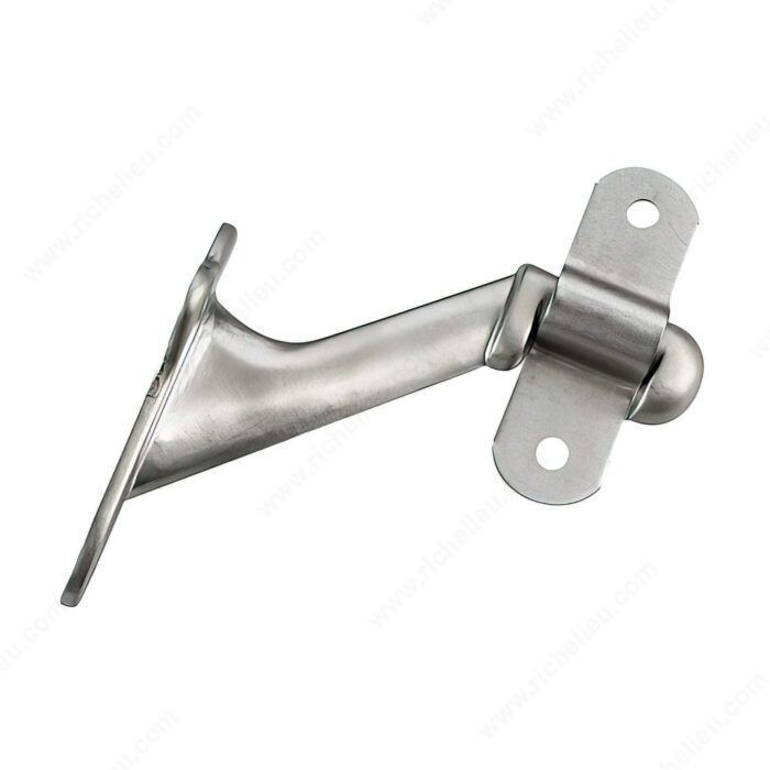 2-1/4 inch handrail bracket in a satin nickel finish for mounting stair and hallway rails.