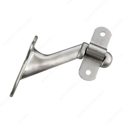 2-1/4 inch handrail bracket in a satin nickel finish for mounting stair and hallway rails.