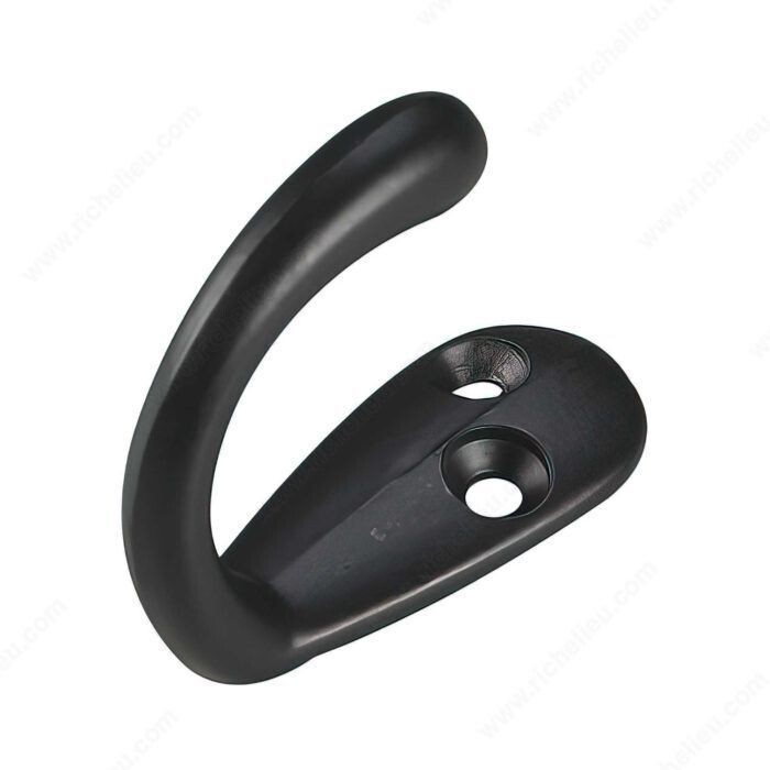 1-3/4 inch black wardrobe hook.
