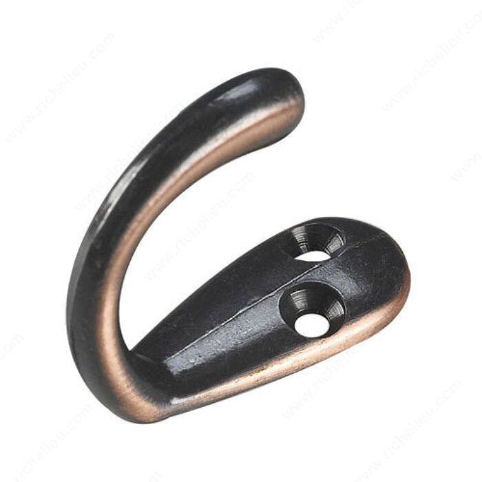 1-3/4 inch oil-rubbed bronze wardrobe hook.