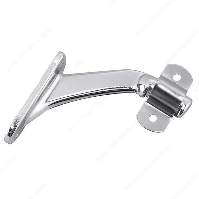 3-3/16 Inch handrail bracket in chrome finish for stair and hallway railings.