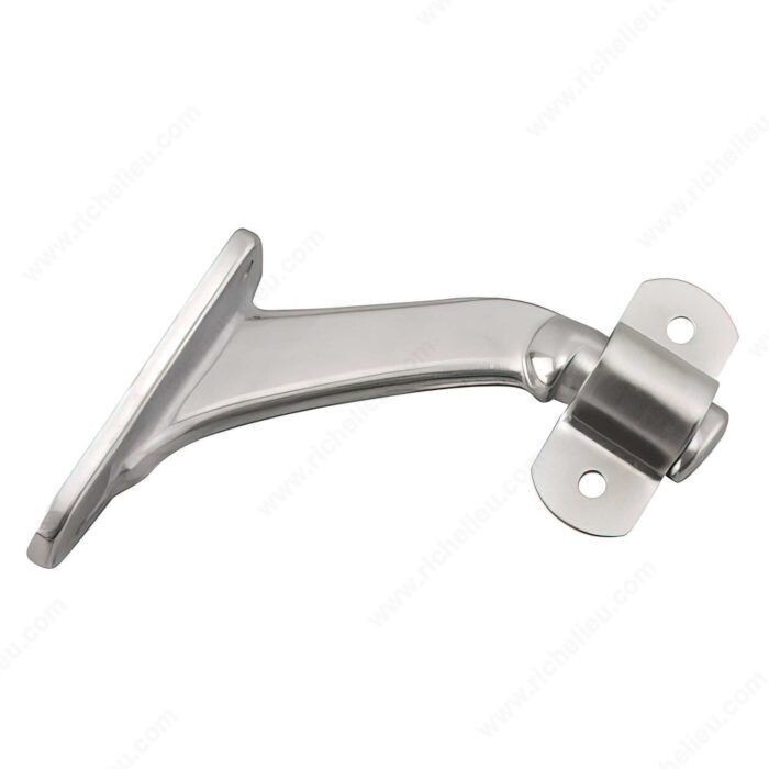 3-3/16 Inch handrail bracket in dull nickel finish for stair and hallway railings.