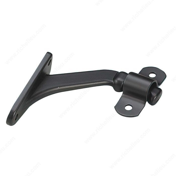 3-3/16 Inch handrail bracket in black finish for stair and hallway railings.