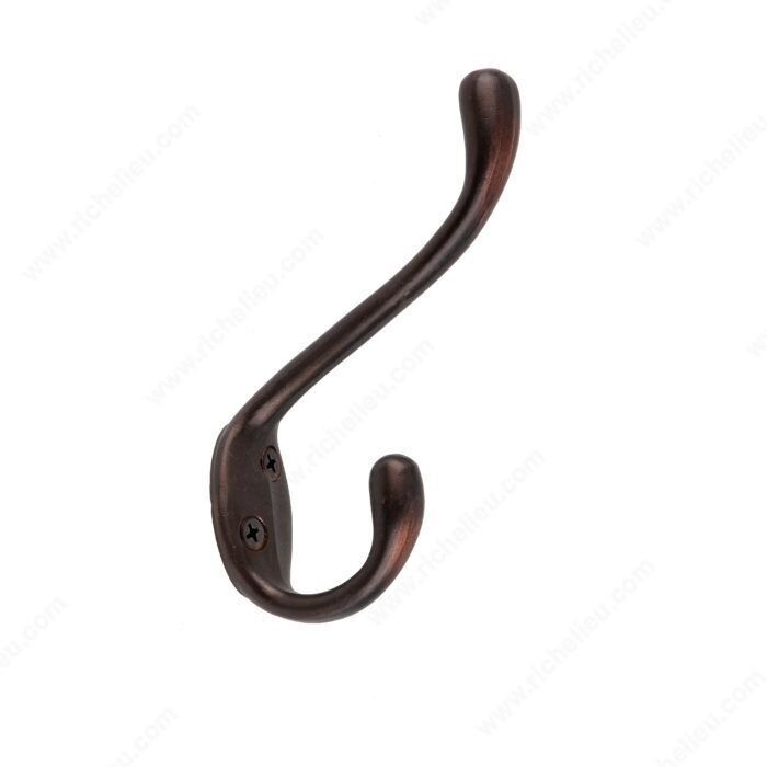 4-1/4 inch oil-rubbed bronze coat hook for entryways and mudrooms.