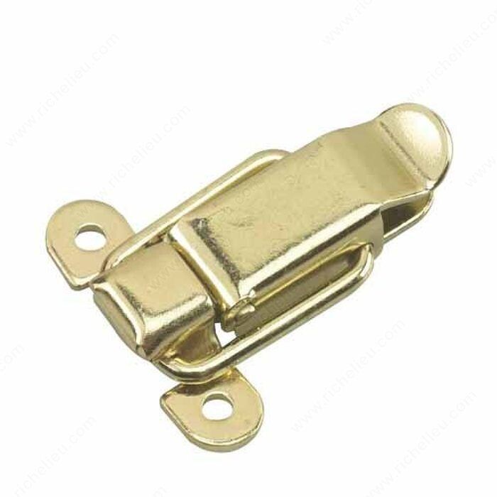 2-1/2 inch brass draw catch for cabinets and lids.