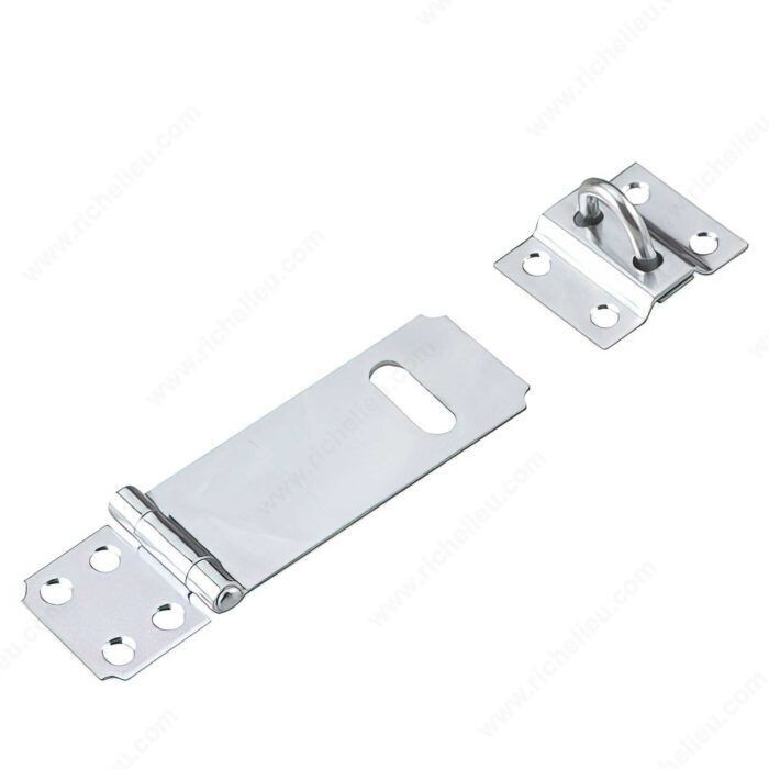 3-1/2 inch hasp with loose staples for gates and doors.