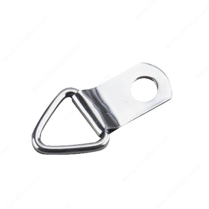 Eyelet picture hangers rated for 20 pounds.