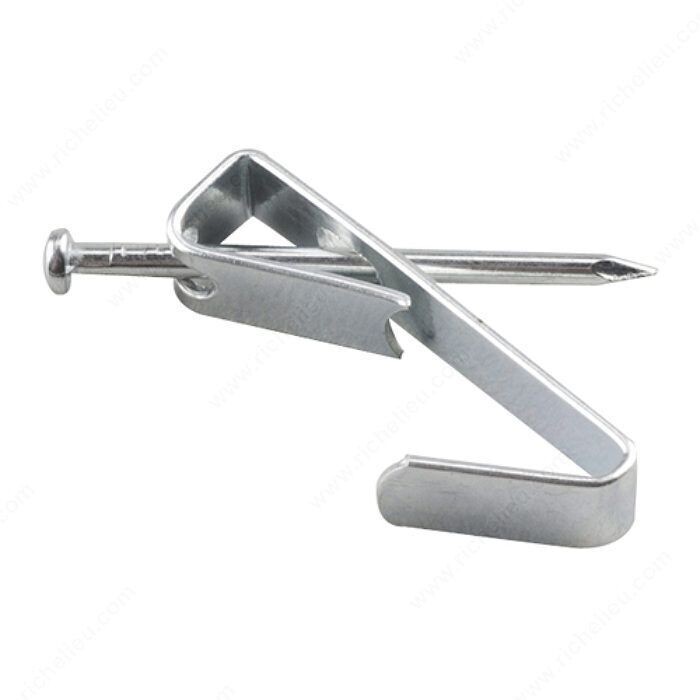 Picture hangers rated to hold up to 20 pounds for frames and mirrors.