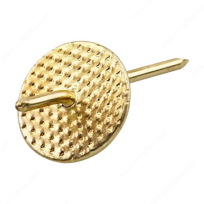Brass easy nail picture hanger rated for 30 pounds.
