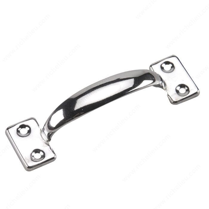 5-3/4 Inch Zinc Utility Pull, a plated steel handle for gates, drawers, and shed doors.