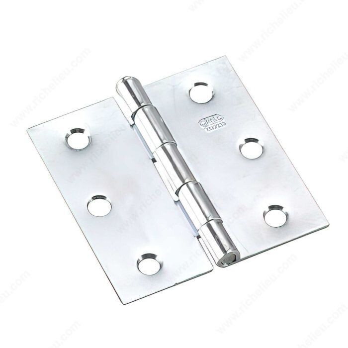 2-1/2 inch zinc square butt hinge for interior doors.