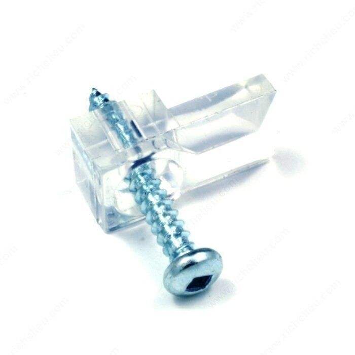 1/4 inch clear mirror clips, pack of 8.