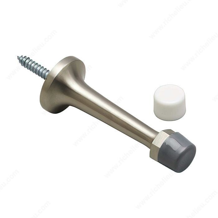 3 3 inch rigid oil-rubbed bronze door stop for a fixed floor mount.