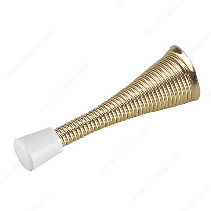 3 3 inch flexible brass door stop for protecting walls and hinges.