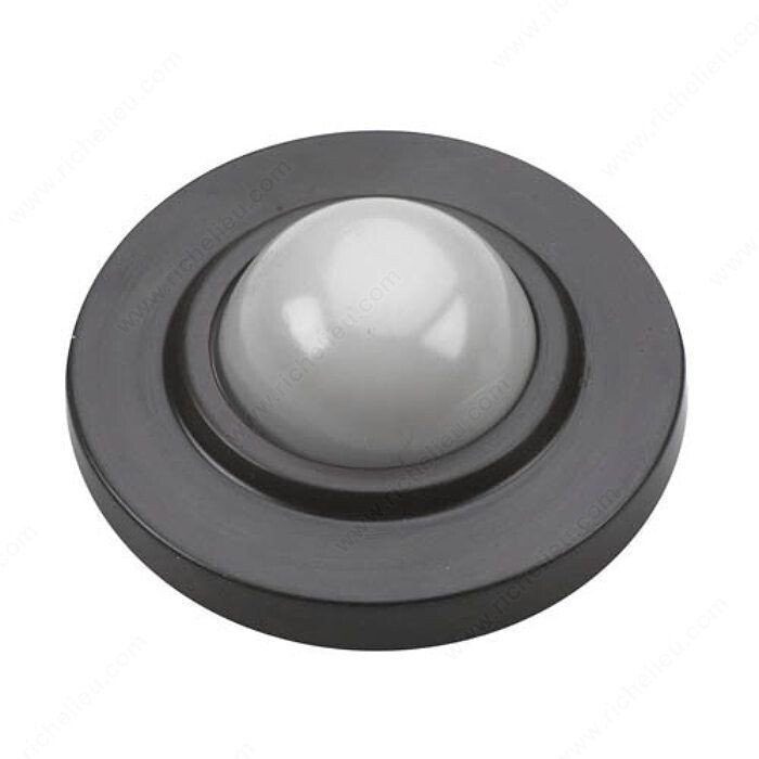 2-1/2 inch oil-rubbed bronze convex door stop for wall protection.