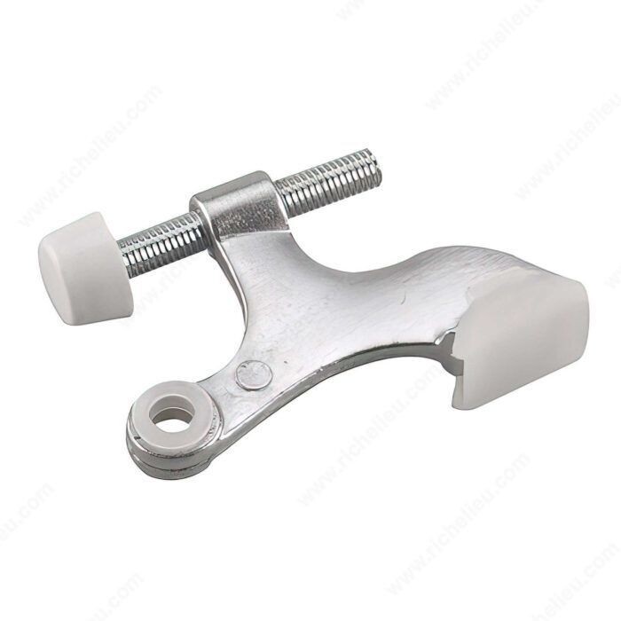 DOOR STOP HINGE PIN BRUSHED CHROME Hinge pin door stop in brushed chrome for protecting walls and trim.